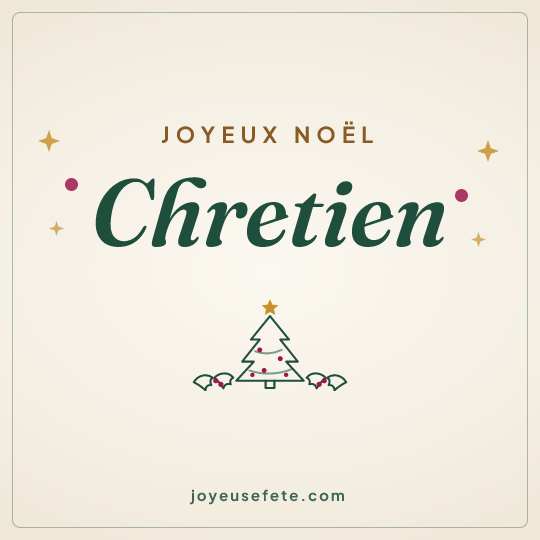 Image carrée « Joyeux Noël Chretien » pour WhatsApp