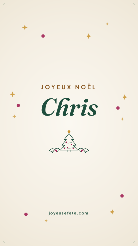 Image « Joyeux Noël Chris » au format story