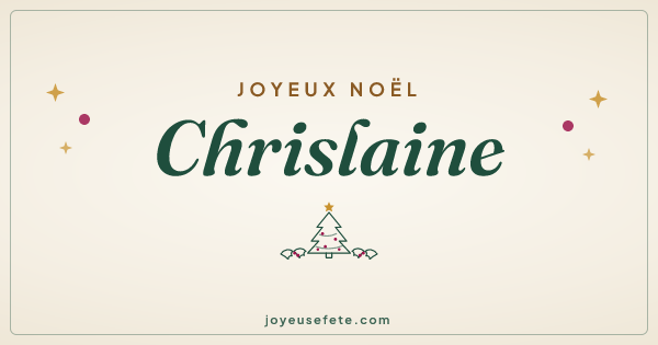 Image « Joyeux Noël Chrislaine » au format large