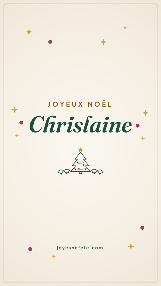 Image « Joyeux Noël Chrislaine » au format story