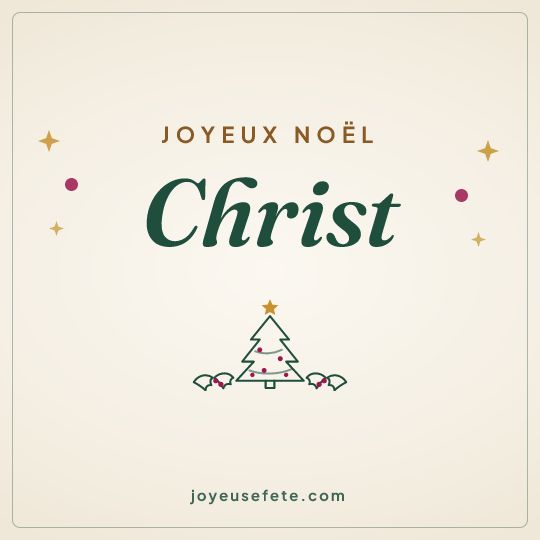 Image carrée « Joyeux Noël Christ » pour WhatsApp