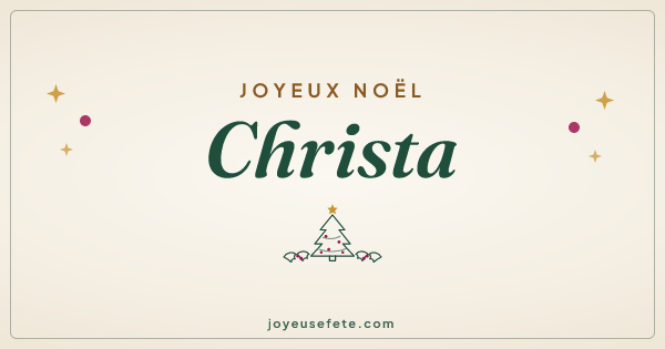 Image « Joyeux Noël Christa » au format large