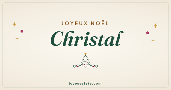 Image « Joyeux Noël Christal » au format large