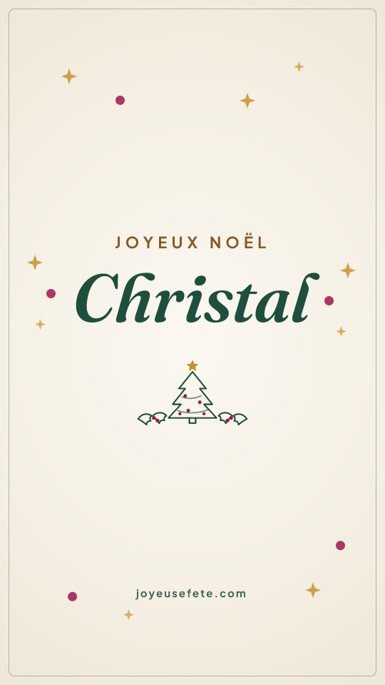 Image « Joyeux Noël Christal » au format story