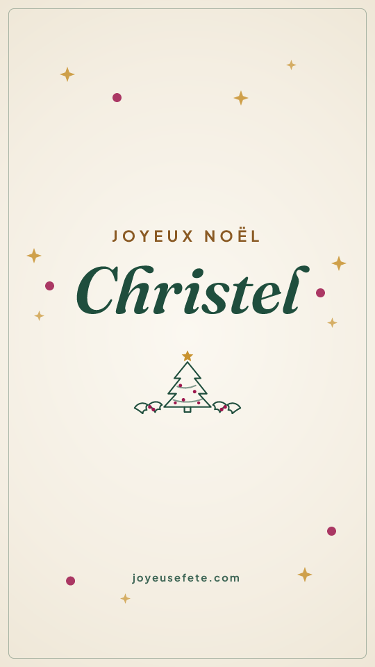 Image « Joyeux Noël Christel » au format story