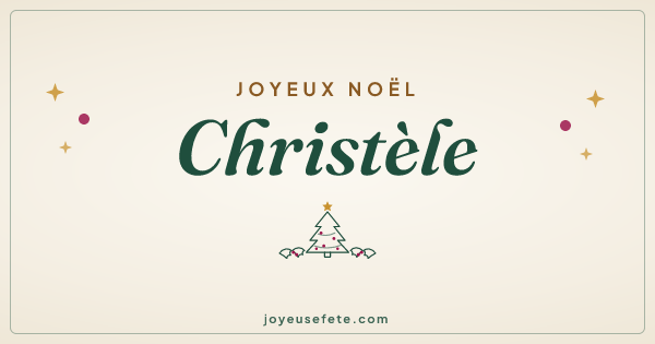 Image « Joyeux Noël Christèle » au format large