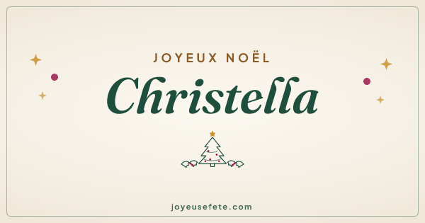 Image « Joyeux Noël Christella » au format large
