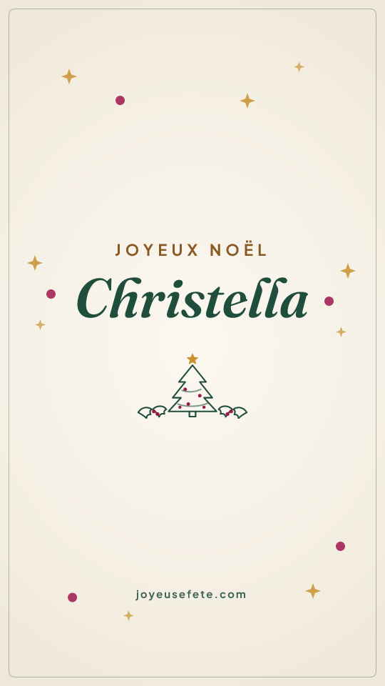 Image « Joyeux Noël Christella » au format story