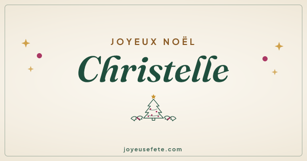 Image « Joyeux Noël Christelle » au format large