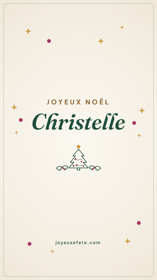Image « Joyeux Noël Christelle » au format story