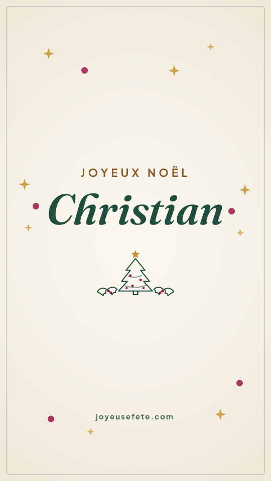 Image « Joyeux Noël Christian » au format story