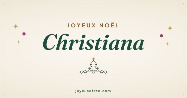 Image « Joyeux Noël Christiana » au format large