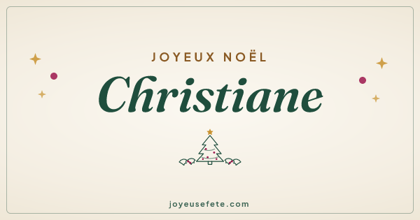 Image « Joyeux Noël Christiane » au format large