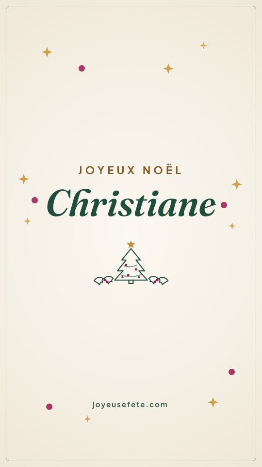 Image « Joyeux Noël Christiane » au format story