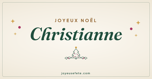 Image « Joyeux Noël Christianne » au format large