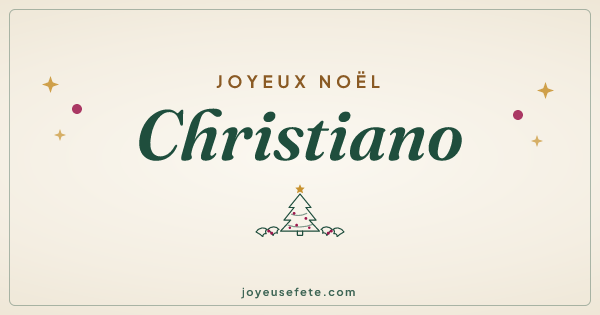 Image « Joyeux Noël Christiano » au format large