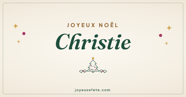 Image « Joyeux Noël Christie » au format large