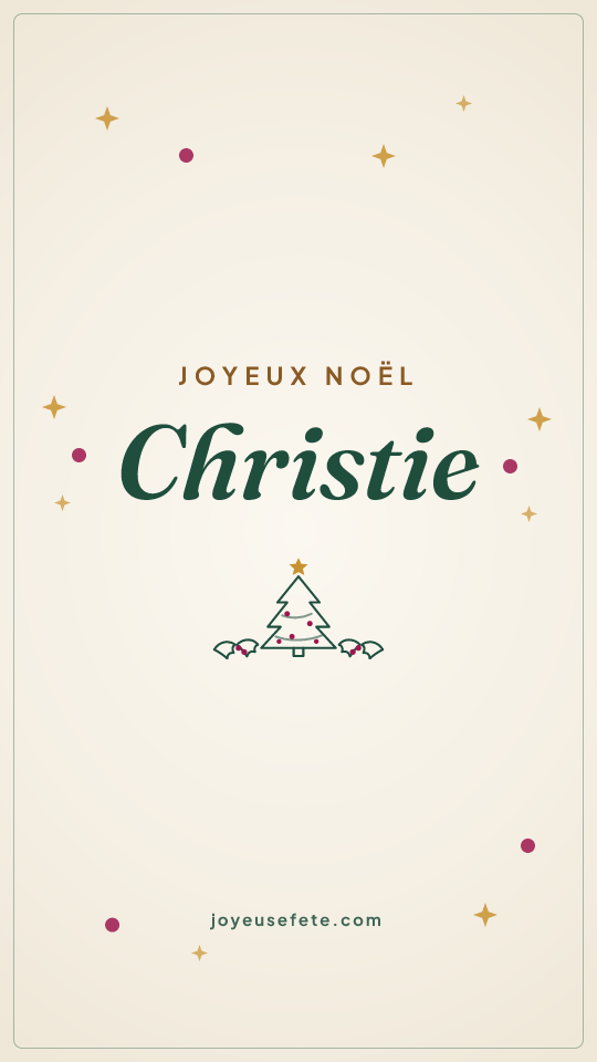 Image « Joyeux Noël Christie » au format story