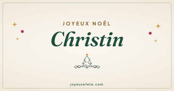 Image « Joyeux Noël Christin » au format large