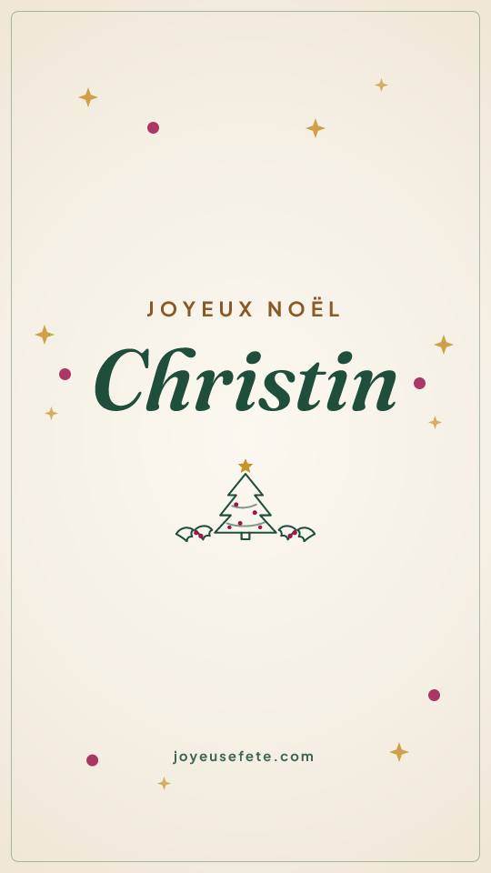 Image « Joyeux Noël Christin » au format story