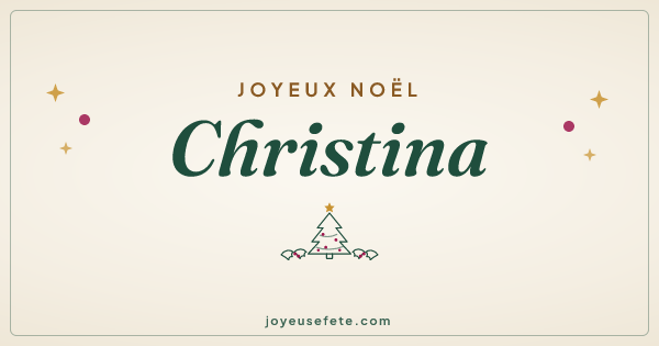 Image « Joyeux Noël Christina » au format large