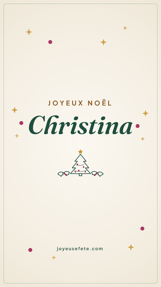 Image « Joyeux Noël Christina » au format story