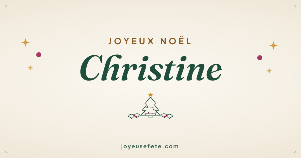 Image « Joyeux Noël Christine » au format large