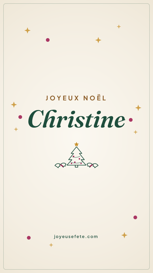 Image « Joyeux Noël Christine » au format story