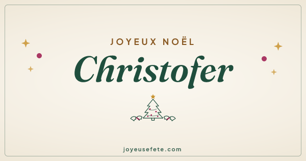 Image « Joyeux Noël Christofer » au format large