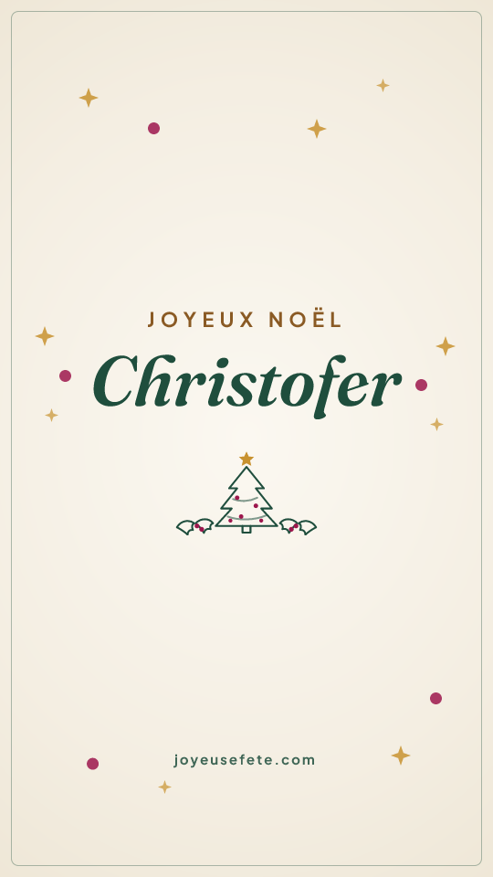 Image « Joyeux Noël Christofer » au format story
