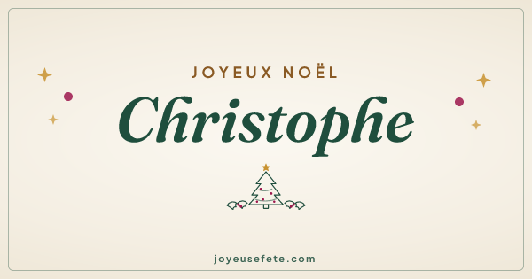 Image « Joyeux Noël Christophe » au format large