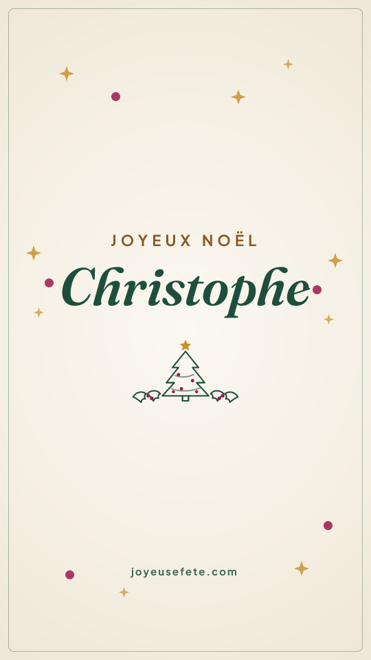 Image « Joyeux Noël Christophe » au format story
