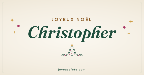 Image « Joyeux Noël Christopher » au format large