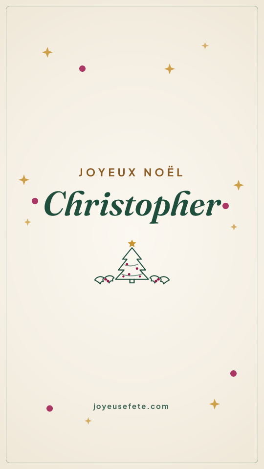Image « Joyeux Noël Christopher » au format story