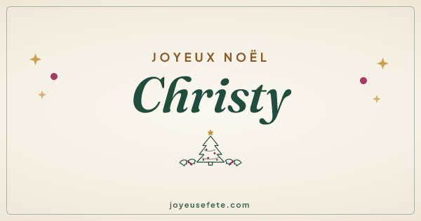 Image « Joyeux Noël Christy » au format large