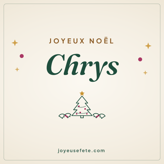 Image carrée « Joyeux Noël Chrys » pour WhatsApp