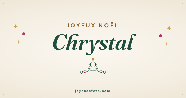Image « Joyeux Noël Chrystal » au format large