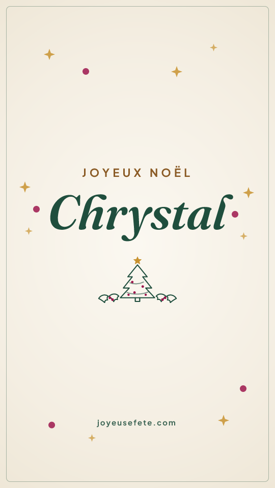Image « Joyeux Noël Chrystal » au format story