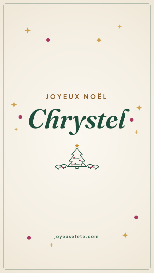 Image « Joyeux Noël Chrystel » au format story