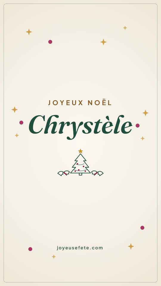 Image « Joyeux Noël Chrystèle » au format story