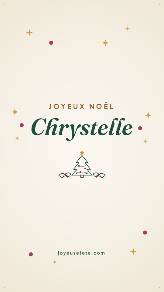 Image « Joyeux Noël Chrystelle » au format story