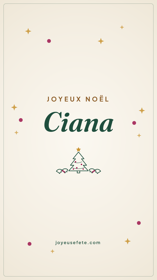 Image « Joyeux Noël Ciana » au format story