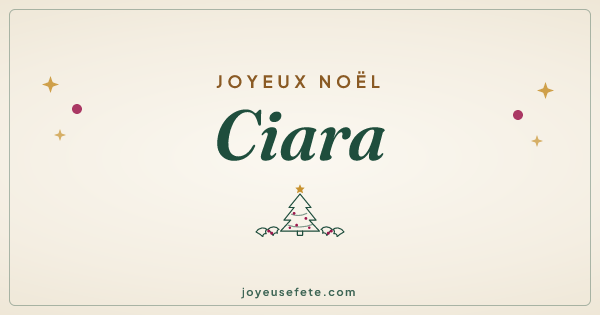 Image « Joyeux Noël Ciara » au format large