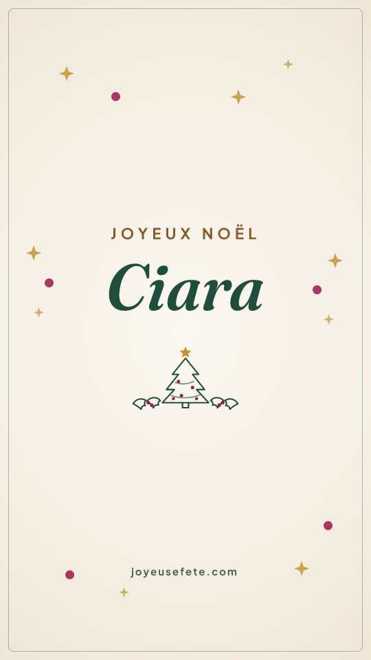 Image « Joyeux Noël Ciara » au format story