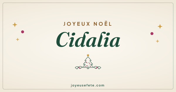 Image « Joyeux Noël Cidalia » au format large