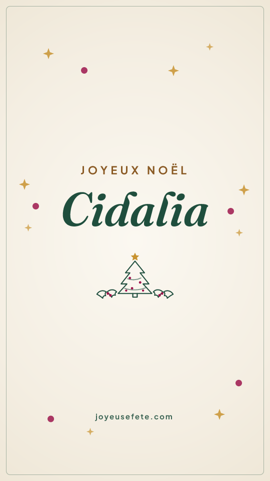 Image « Joyeux Noël Cidalia » au format story