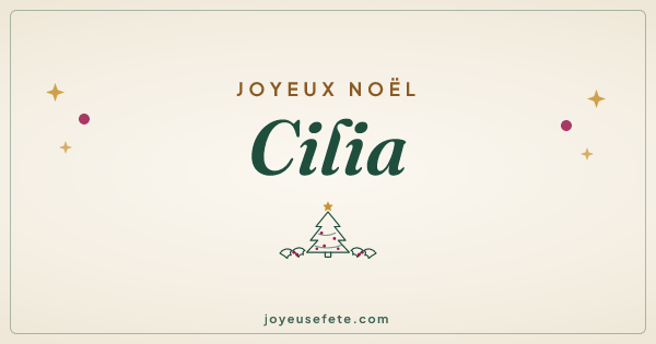 Image « Joyeux Noël Cilia » au format large