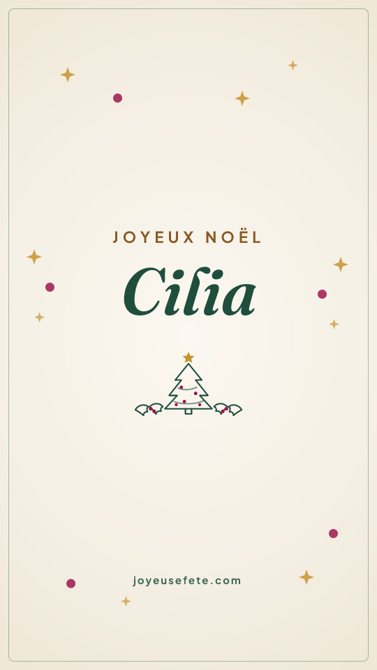 Image « Joyeux Noël Cilia » au format story
