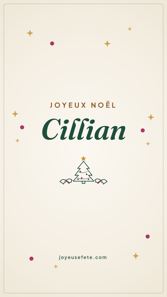 Image « Joyeux Noël Cillian » au format story