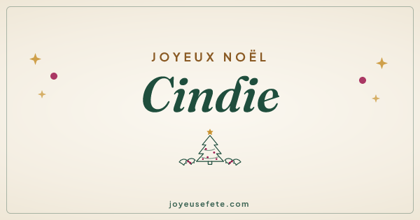 Image « Joyeux Noël Cindie » au format large